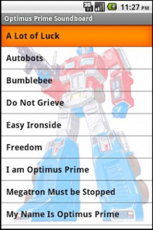 Optimus Prime Soundboard