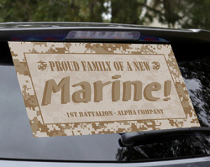 Marine Recruit Training Boot Camp G raduation Car Decal Window Banner ...