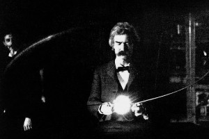 Mark Twain in Tesla’s lab, 1894