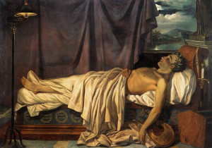 Joseph-Denis Odevaere: Lord Byron on his Death-bed (1826)