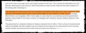 Tony Abbott’s refugee policy: If that means deaths at sea continue ...