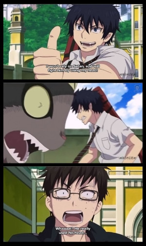 Blue Exorcist funny moment by Nnelzii