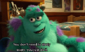 ... james p sulley sullivan is a large furry blue monster with purple