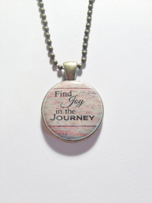 QUOTE CHARM JOY necklace or keychain, Find Joy in the Journey gift for ...