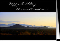 Across The Miles Happy Birthday Santa Fe Mountains Sunrise card ...