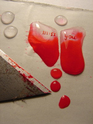 blood, cut, heartbreak, i miss you, razor, self harm, tears, wrists