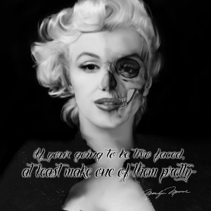 Marilyn Monroe Skull Face Wallpaper Two face. marilyn quote art