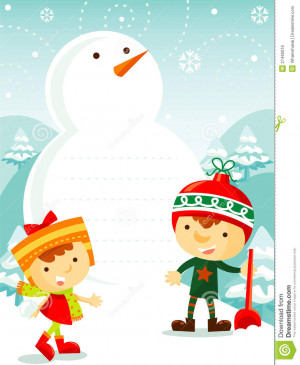 Viewing Gallery For - Kids Playing In Snow Clipart