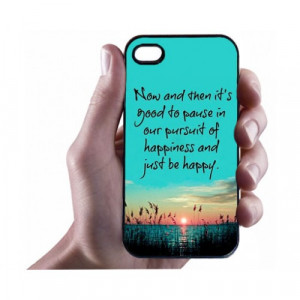... » Happiness Quotes iPhone 4/4s Case - Hard Plastic Cell Phone Case