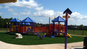 on to further enhance the playground they used playground grass