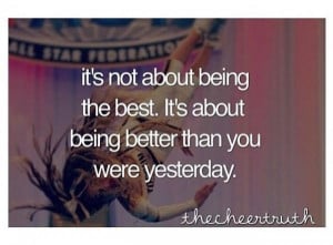 Cheerleading quotes, inspiring, motivational, sayings, be best