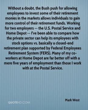 ... retirement plan supported by Federal Employees Retirement System (FERS