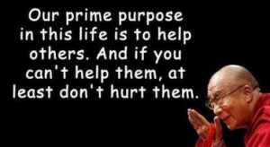 ... help others. And if you can’t help them, at least don’t hurt them