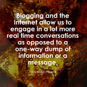 Blogging and the Internet allow us to engage in a lot more real time ...