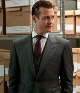 In Suits, Harvey Specter is often seen wearing form-fitting three ...