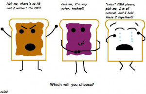 Okay, so let's say that peanut-butter and jelly sandwiches were ...