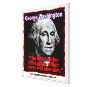 George Washington Constitution Quote Gallery Wrap Canvas