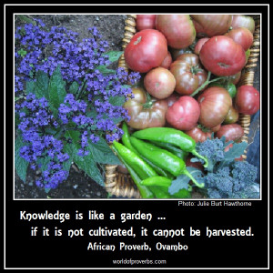 if it is not cultivated, it cannot be harvested.