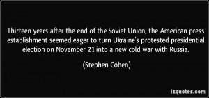 Thirteen years after the end of the Soviet Union, the American press ...