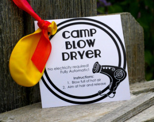 camp handout Blow dryer INSTANT download Young Women LDS quotes