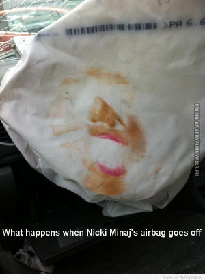 Funny Picture What Happens When Nicki Minajs Airbag Goes