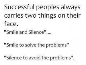 Silence to avoid the problems 