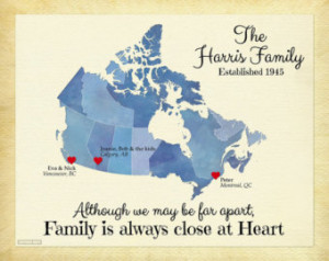 Distance Family Quotes Personalized family map, map