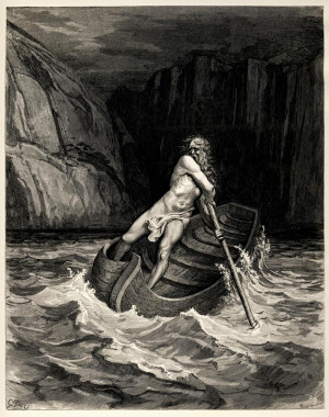 Caronte. Ilustración de Gustave Doré para la Divina Comedia de Dante