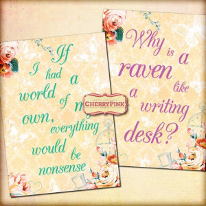 ALICE in WONDERLAND QUOTES, Wonderland decoration party supplies ...