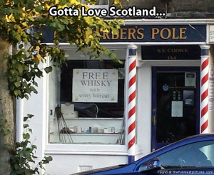 Haircuts in Scotland…