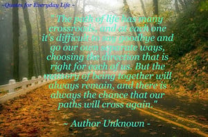 The Path Of Life Has Many Crossroads