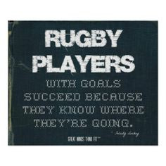 ... with Goals Succeed in Denim > Poster with rugby #quote for motivation