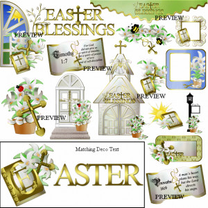 Religious Easter collection, Bible, Scriptures, church, lily, cross ...