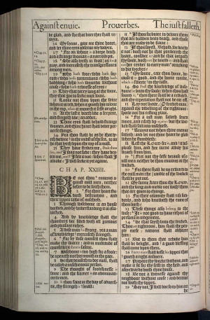 Proverbs Chapter 24 Original 1611 Bible Scan, courtesy of Rare Book ...
