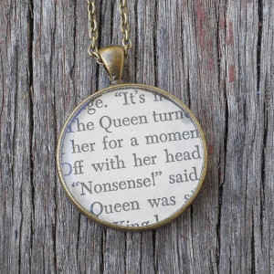 vintage style alice in wonderland inspired queen of hearts quote resin ...