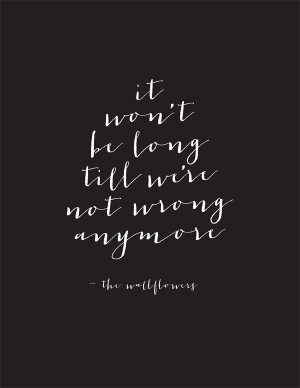 The Wallflowers Quote Free Printable