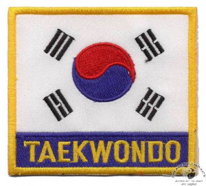 taekwondo quotes | Flag Patch - Korea Tae Kwon Do with Letters