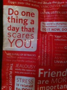 Because I’m afraid of the mud,” I said weakly.