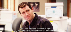 ... billy eichner parks and recreation gifs medical condition incurable