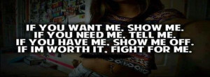 If you want me...show me off....