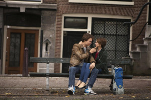 TFIOS Hazel and Gus on a bench