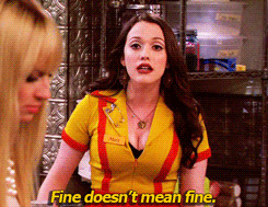 fine good i hate you Lying okay liar cbs great 2 Broke Girls i'm fine ...