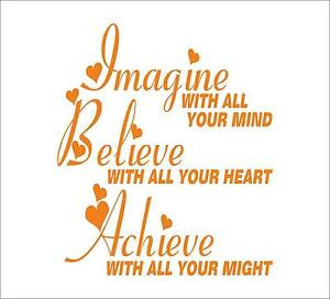 IMAGINE-BELIEVE-ACHIEVE-Quotes-decal-sticker-vinyl-wall-art-home ...