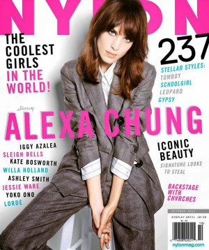Alexa Chung for Nylon US October 2013