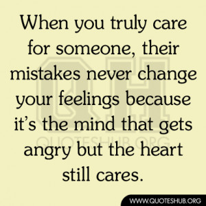 When you truly care for someone Heart Quotes