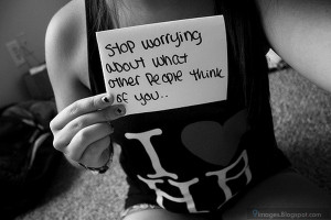 Girl hand quote stop worrying about what other people think