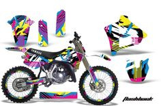 yamaha yz125 2 stroke motocross graphic kit 1991 1992 more dirt dreams ...