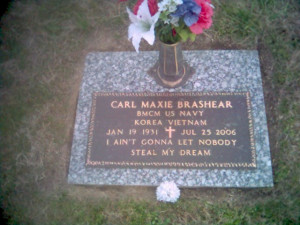 Carl Brashear's honor guard at his funeral and his grave marker in ...