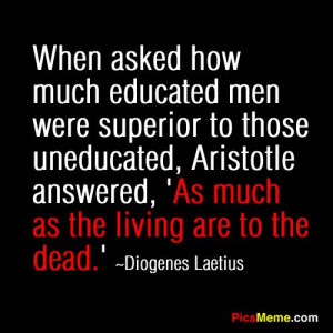 How much educated men were superior