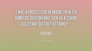 was a prosecutor in Brooklyn in the homicide division and then as a ...